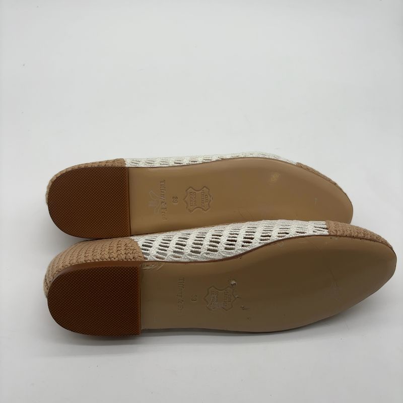 Tiffany & Fred Paris Ballet Flat Mesh White And Beige — image 6 of 6